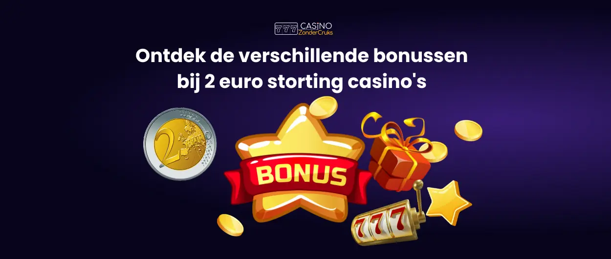 2 euro munt, bonusicoon en cadeaubox bij casino promotie.